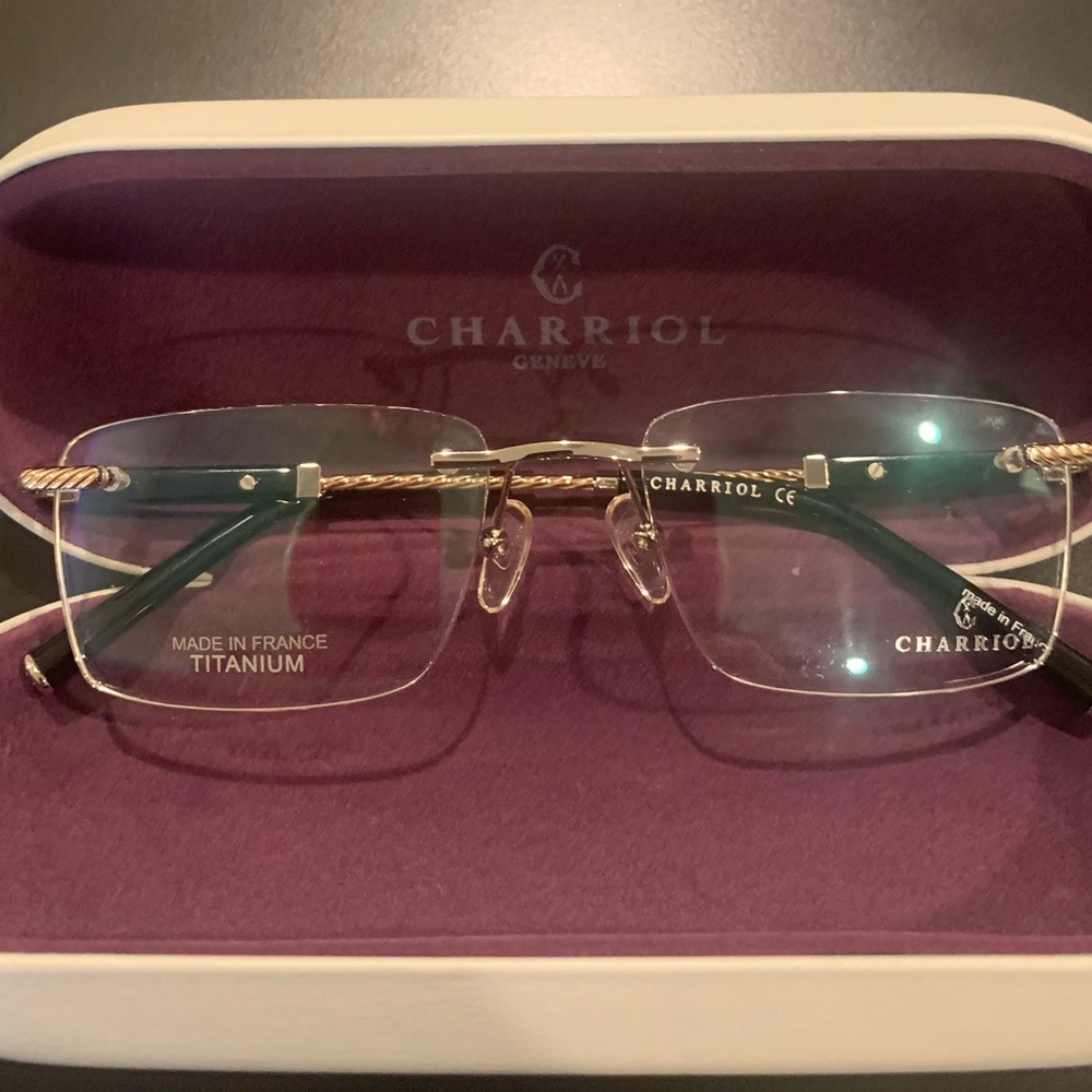 Charriol Titanium Rimless Eyewear with Silver Details